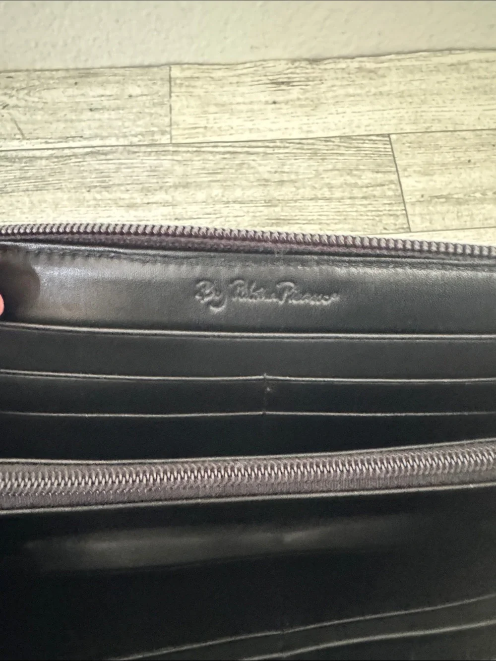 Paloma Picasso Black Zip-Around Wallet New In Box